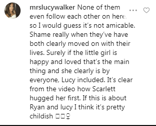  A fan on social media pointed out Tina had unfollowed Ryan and Lucy