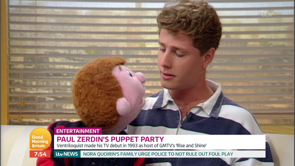  Paul was on telly in the 90s with his puppet act