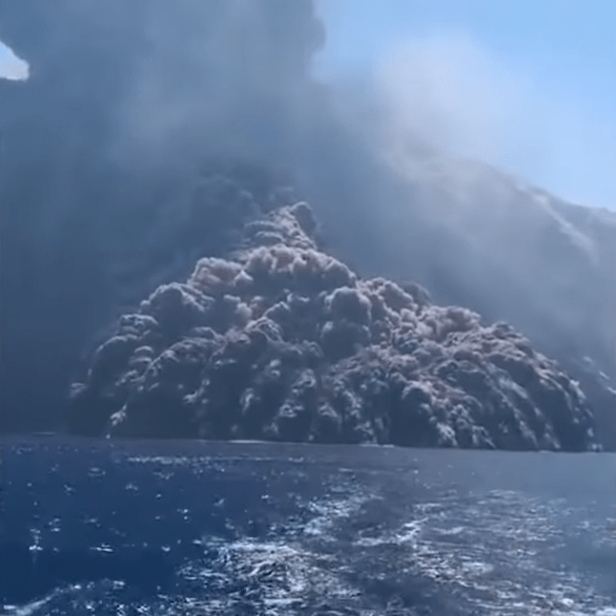  A huge plume of smoke filled the skies above the tiny Mediterranean island