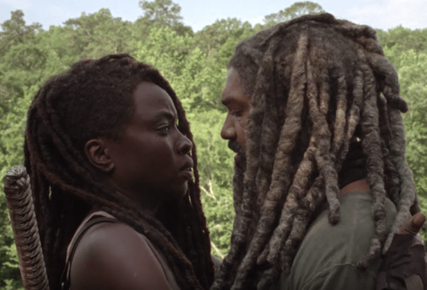  Michonne and Ezekiel kissed in the latest trailer