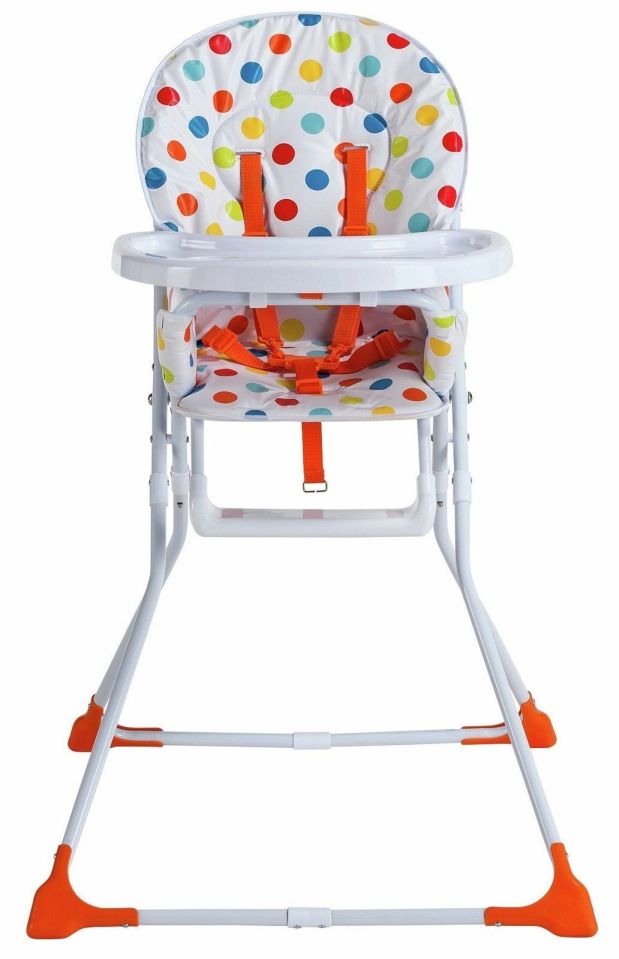  The Cuggl high chair could fall over and injure tots when they're in it