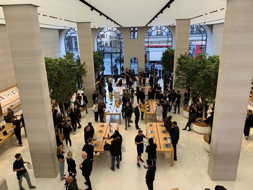 Fans flooded Apple’s London store on Friday morning