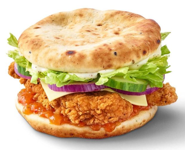  Crispy chicken in a garlic naan, all for £4.69