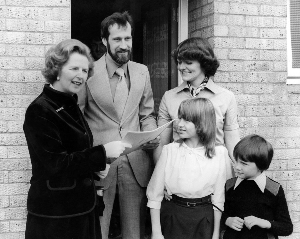  Margaret Thatcher, seen handing over the deeds to a house, dramatically changed the housing market when she gave council tenants the right to buy their homes