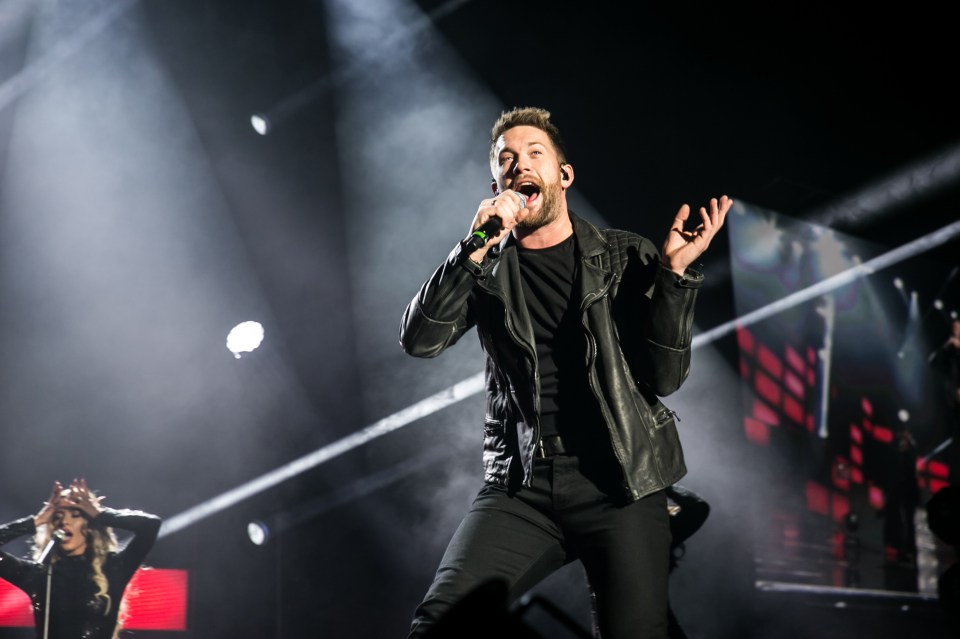  Linnen, 30, performing on The X Factor in 2017. He got into a road rage row in April 2018