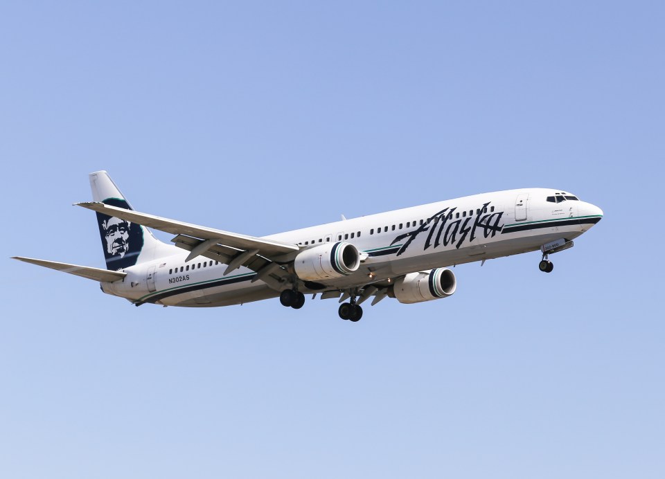  The Alaska Airlines plane was forced to land after the mid-air toilet row