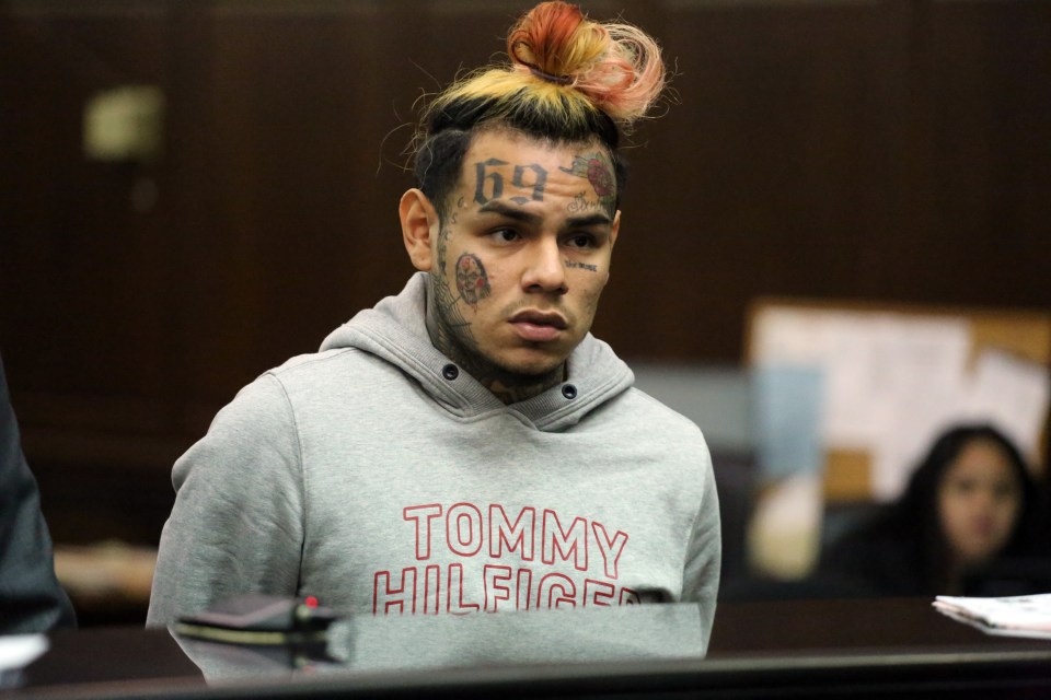  Daniel Hernandez - aka Tekashi 6ix9ine - at his arraignment in Manhattan Criminal Court in 2019