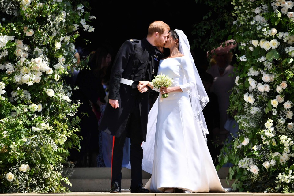 Meghan Markle also had a flower archway at her wedding in Windsor last year