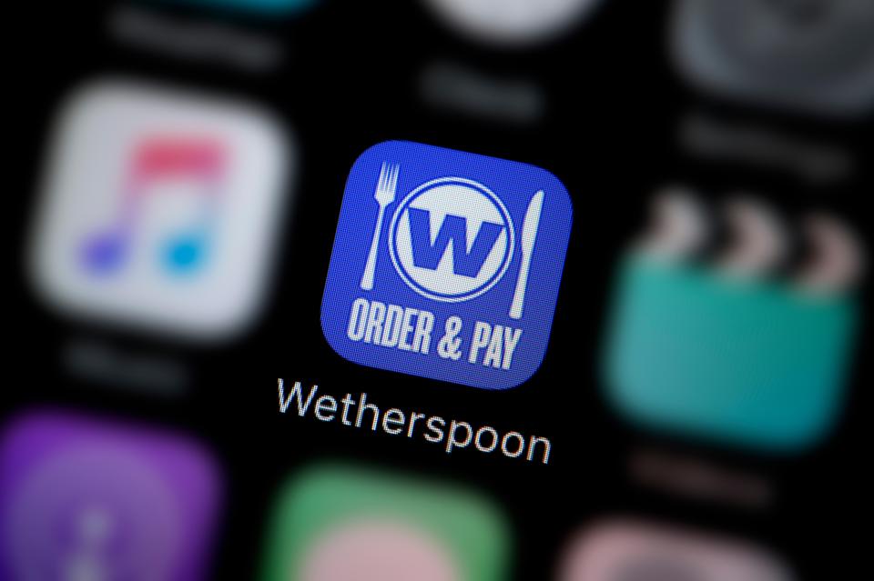  The Wetherspoon app is free to download and you can order and pay from your table