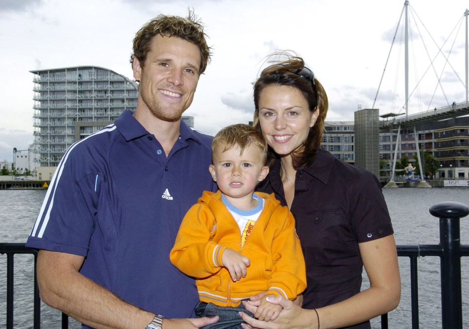  Bev and James Cracknell with their son Croyde who was born in 2003