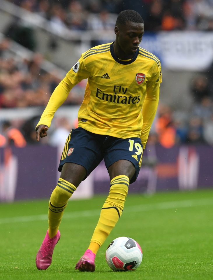  Summer signing Nicolas Pepe failed to make his mark on the match at Old Trafford