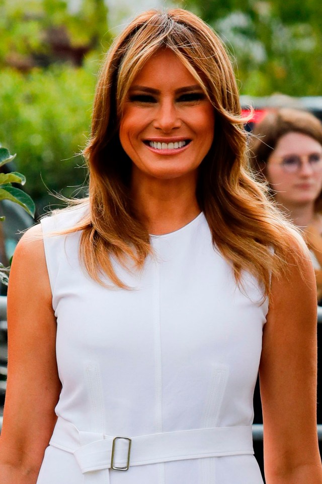 Melania also had the luxury of using the dressing room, on the Residence’s second floor