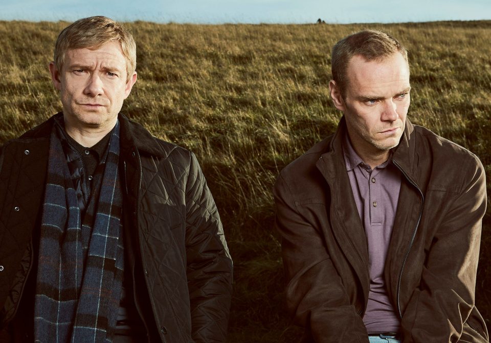  Martin Freeman and Joe Absolom as DI Steve Fulcher and killer taxi driver Halliwell