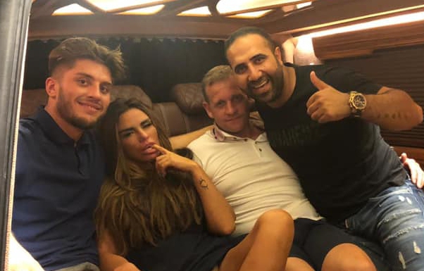  Katie Price has been partying in Turkey with her new toyboy Charles Drury, left