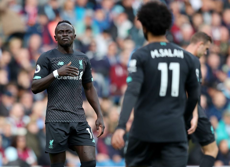  Mane was left fuming with Salah after Liverpool's 3-0 win away to Burnley