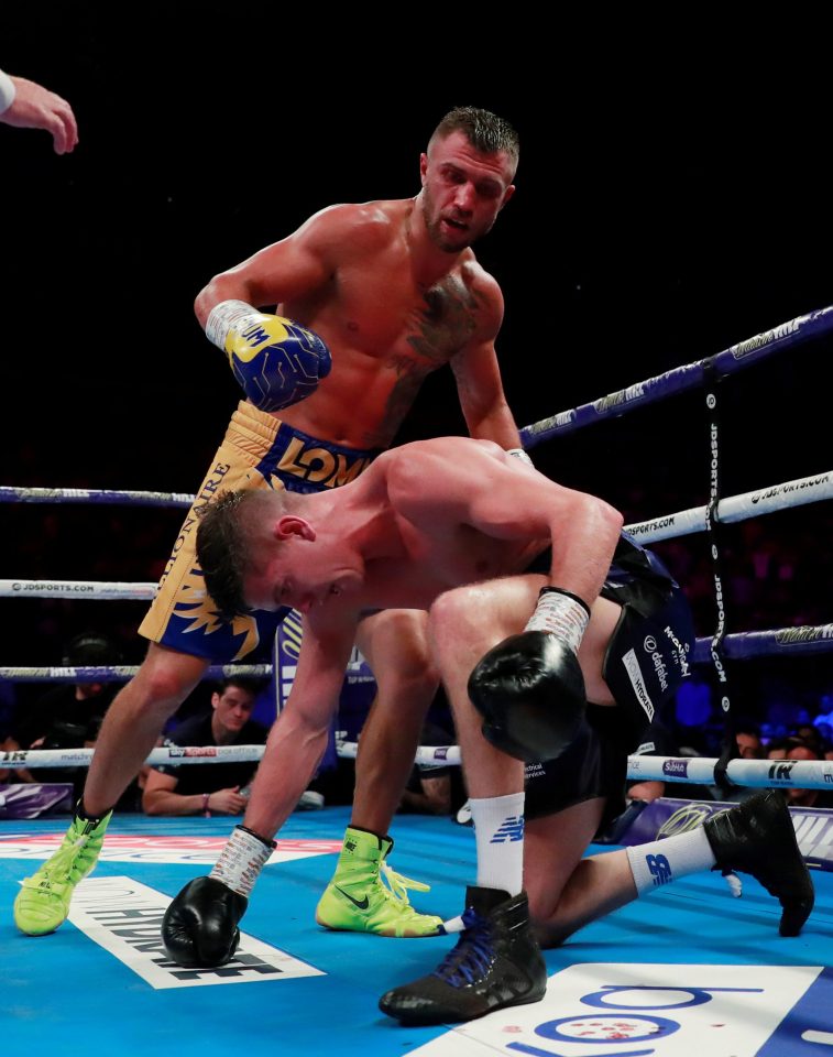  Luke Campbell was floored after a brutal series of shots to the body and head