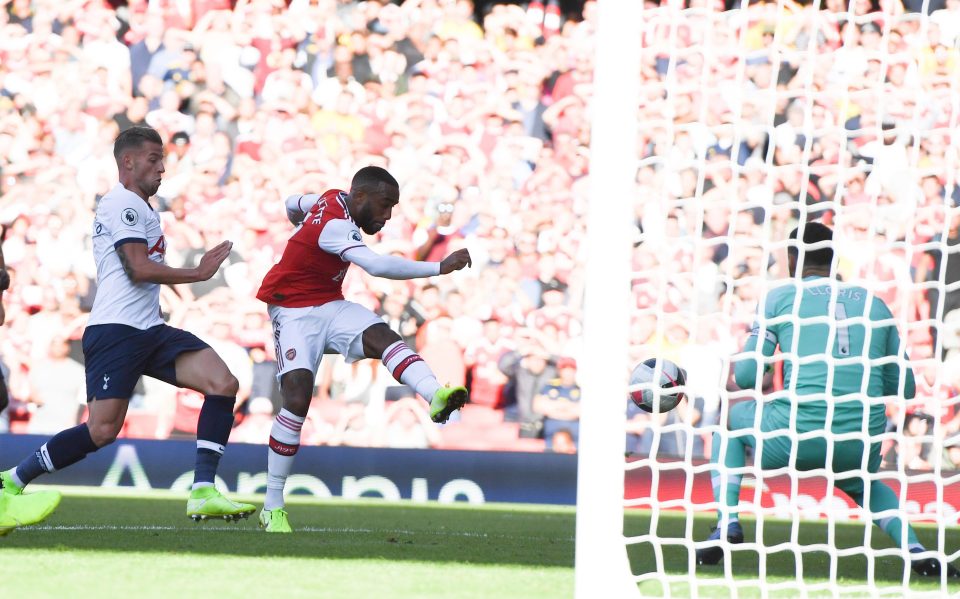  Alexandre Lacazette started the comeback, thumping home for Arsenal just before half-time