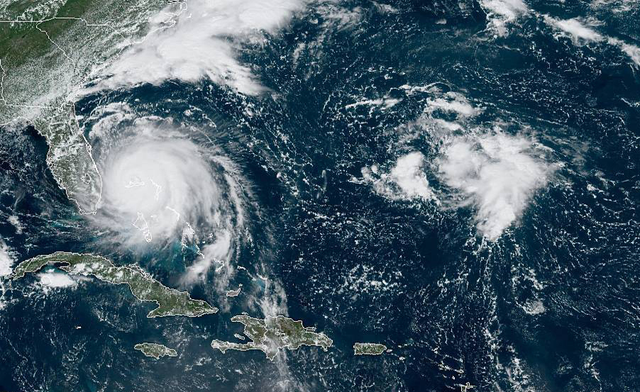  Hurricane Dorian hovers over the Bahamas in this satellite pic as it edges towards Florida