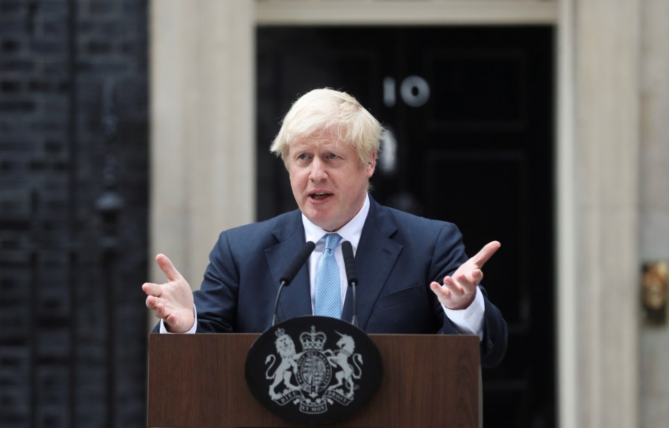  Boris Johnson speaking outside Number 10 Downing Street