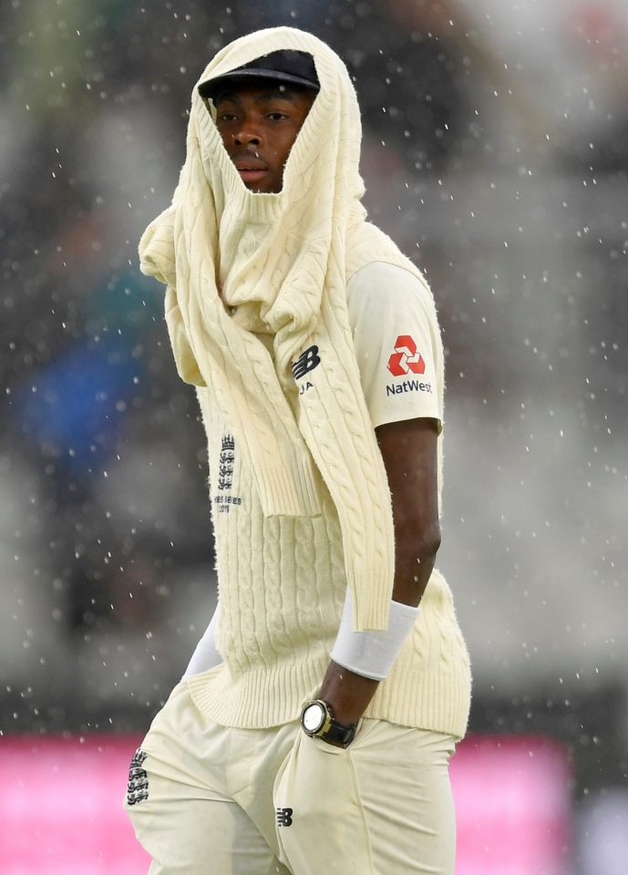  Jofra Archer failed to meet his lofty expectations as the heavens opened in Manchester