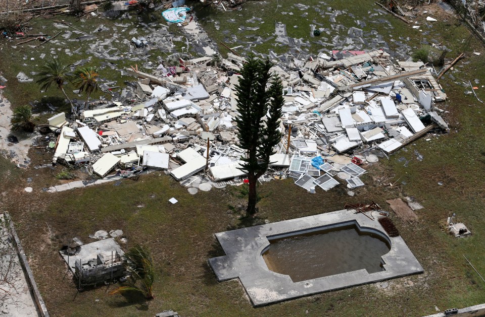  Aerial pictures showed whole houses flattened