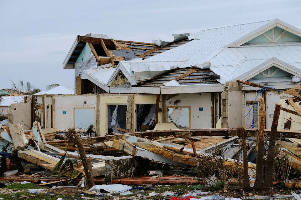  A destroyed house in the Great Abaco island town of Marsh Harbour, Bahamas