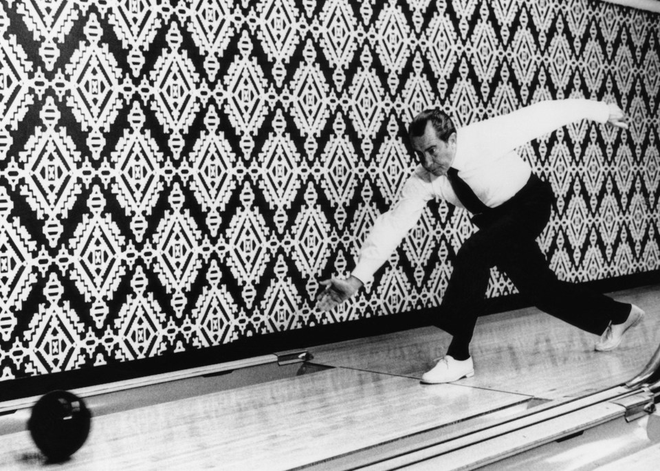 President Richard Nixon was said to be a bowling fan