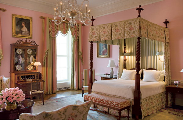 The beautifully-decorated bedroom has been used by numerous monarchs