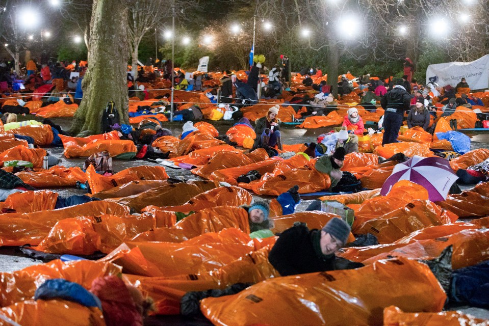  On Saturday, December 7, thousands will sleep outdoors to help raise £40m for homeless charities