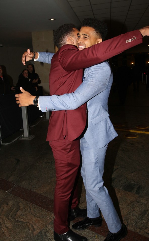  The actor hugged fellow Emmerdale actor Jay Kontzle as he left the boozy bash