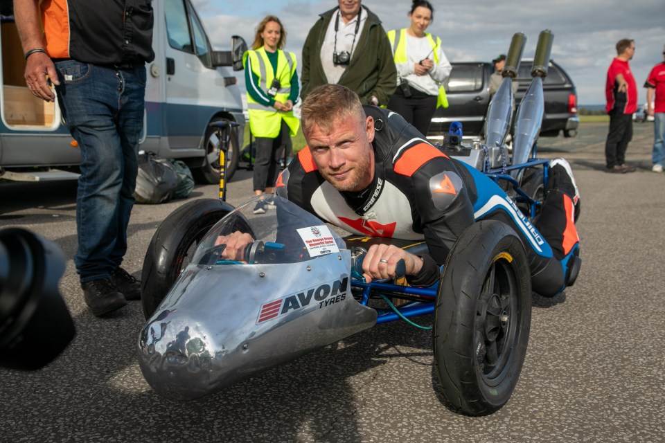  The ex-England cricket ace was travelling at 124mph when he over-shot the runway