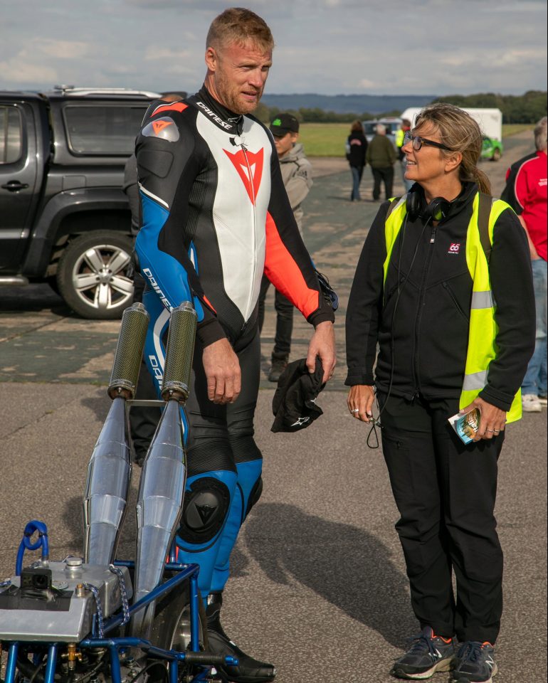  Freddie seen suited up in protective bike leathers before the time trial crash