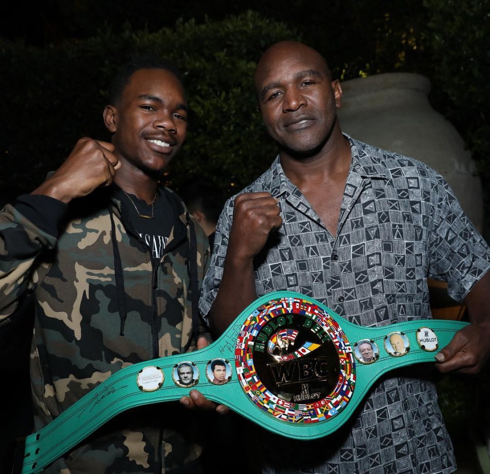  Boxing legend Evander Holyfield has told his son Evan, who has just turned pro, the next generation should be even better