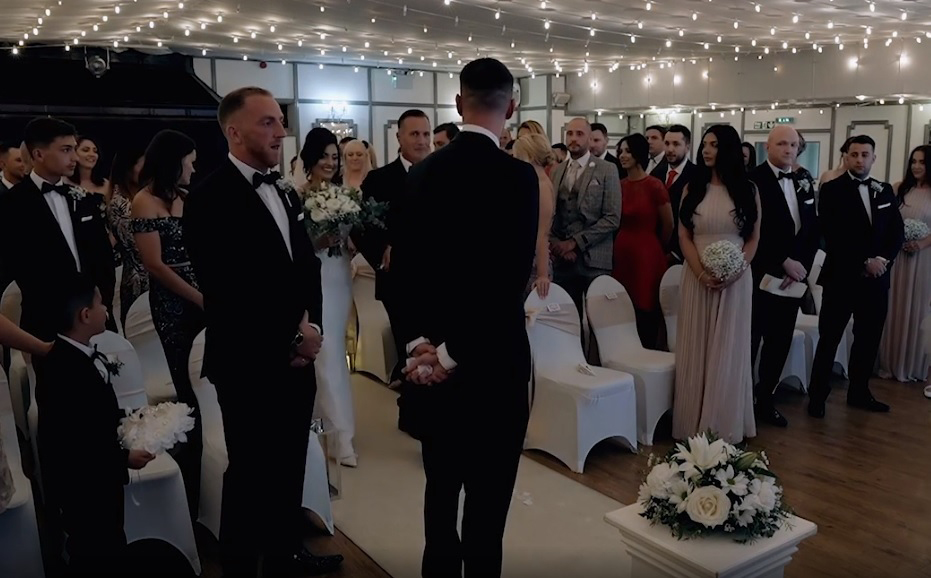  Chloe had to restart her walk down the aisle several times when the music kept cutting out