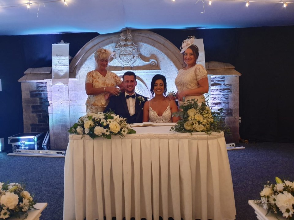  They had their ceremony at the Maes Manor Hotel in Blackwood