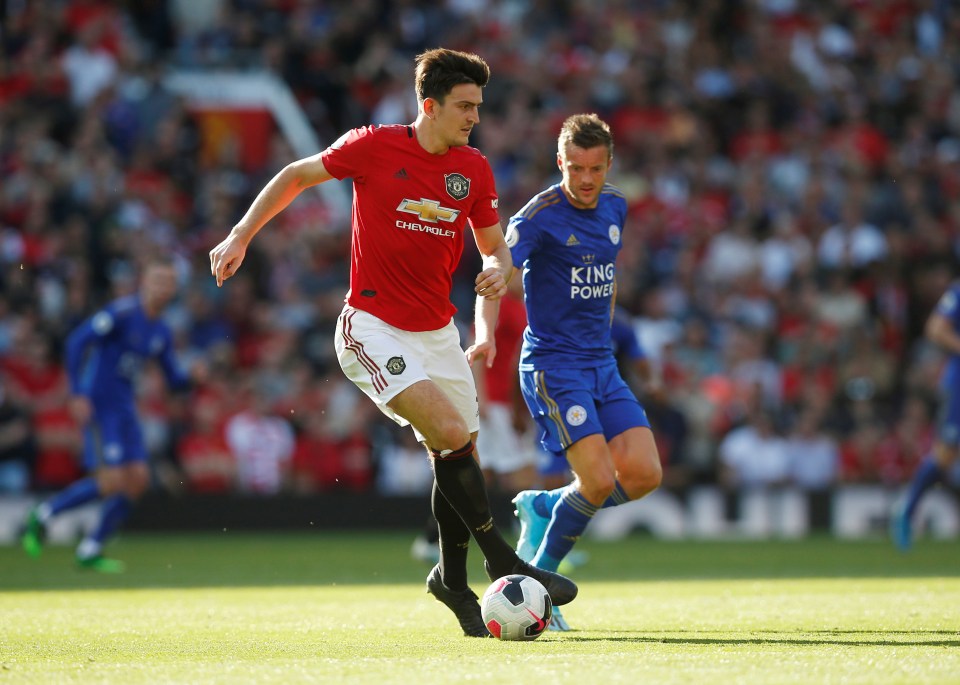 Maguire won the battle with his old team-mates, including Vardy