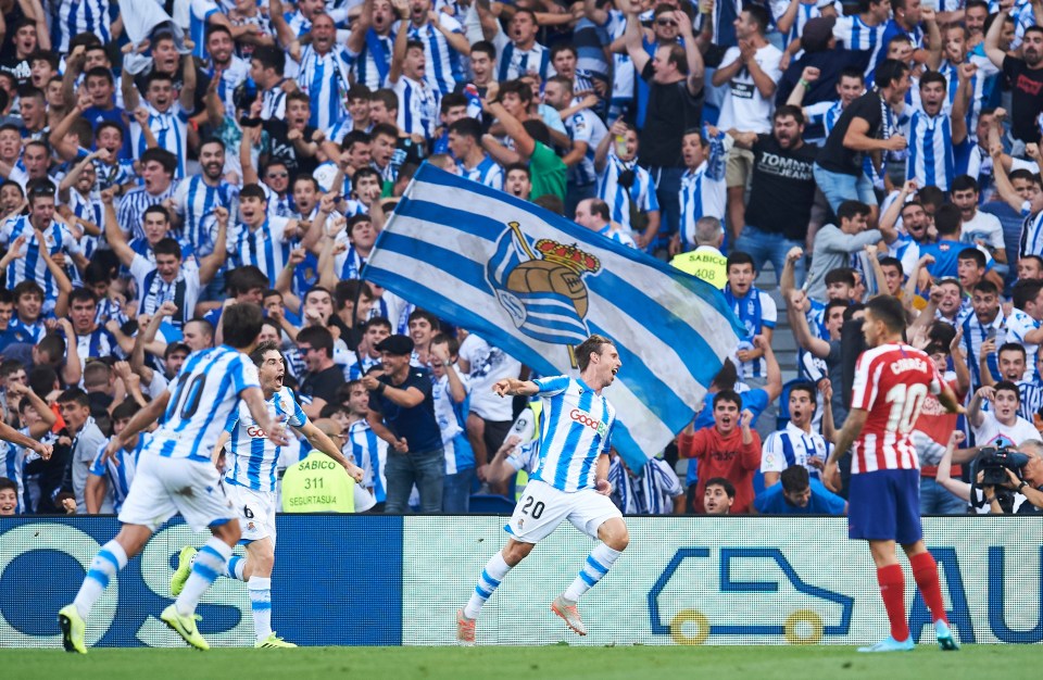 Monreal played his part in a famous win at Anoeta