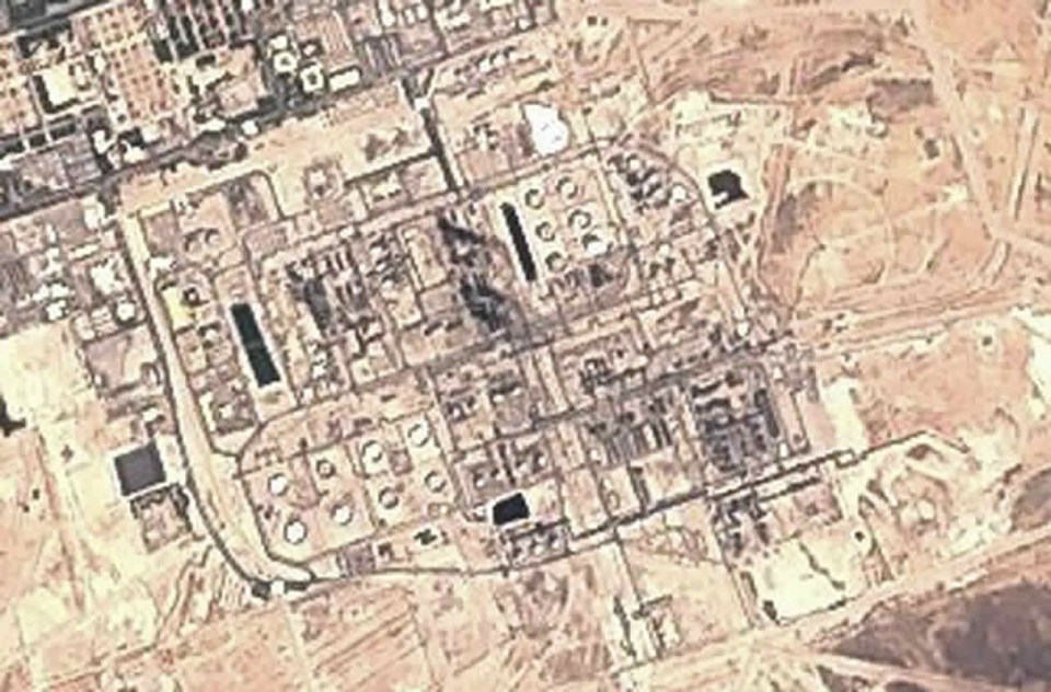  Image from the European Commission's satellite shows Saudi Aramco's Abqaiq oil processing facility