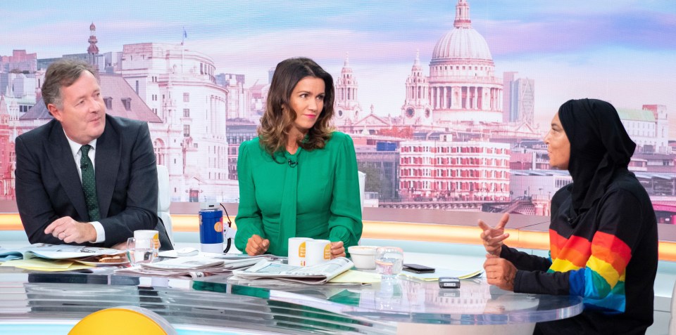 GMB hosts Piers Morgan and Susanna Reid were left stunned by the singer's claims on today's show