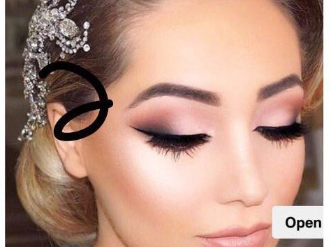  The bride sent her this example of a 'simple' look she wanted