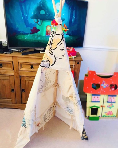  The incredible teepee is made from Poundland tote bags