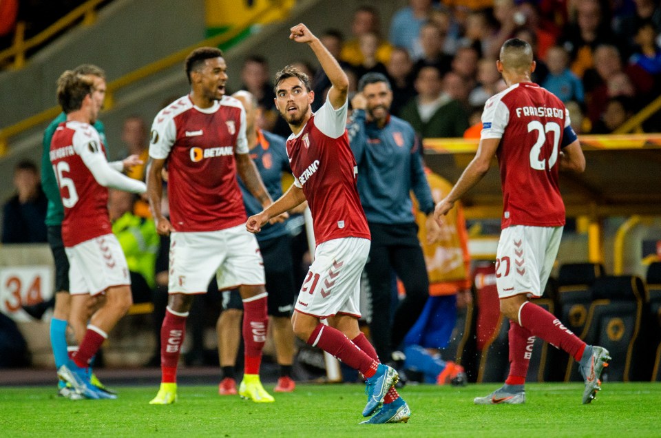  Horta celebrates his winner at Molineux