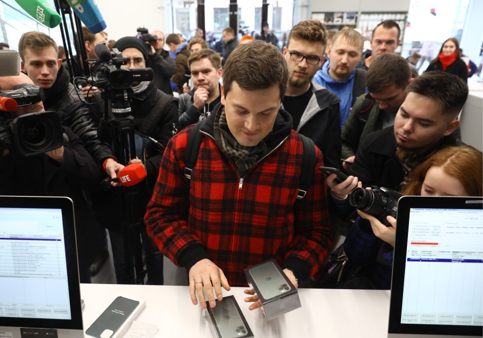 This customer was one of the first people to buy the phone in Russia