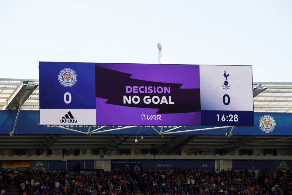  The Leicester opener goal was chalked off after a VAR check