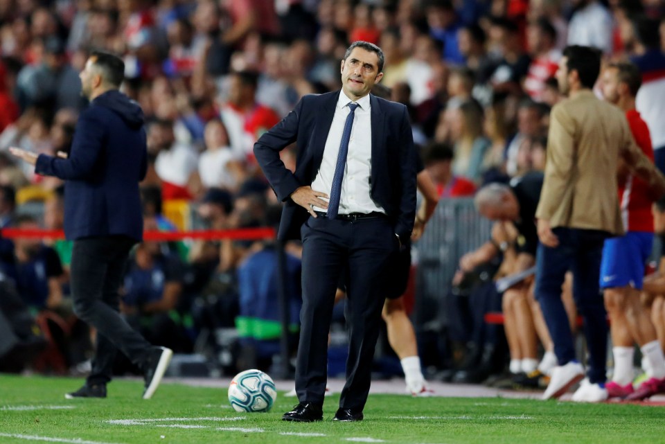  Ernesto Valverde has endured a difficult start to the season