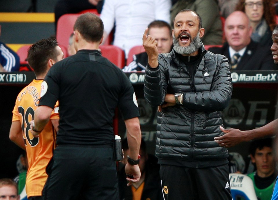  Nuno Espirito Santo is feeling the pressure with his Wolves side one of only two teams yet to win this term