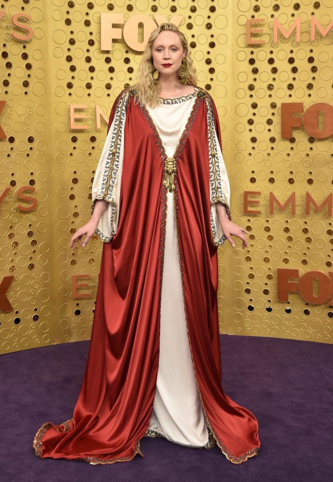  Gwendoline Christie's gown looked like a Roman Emperors outfit