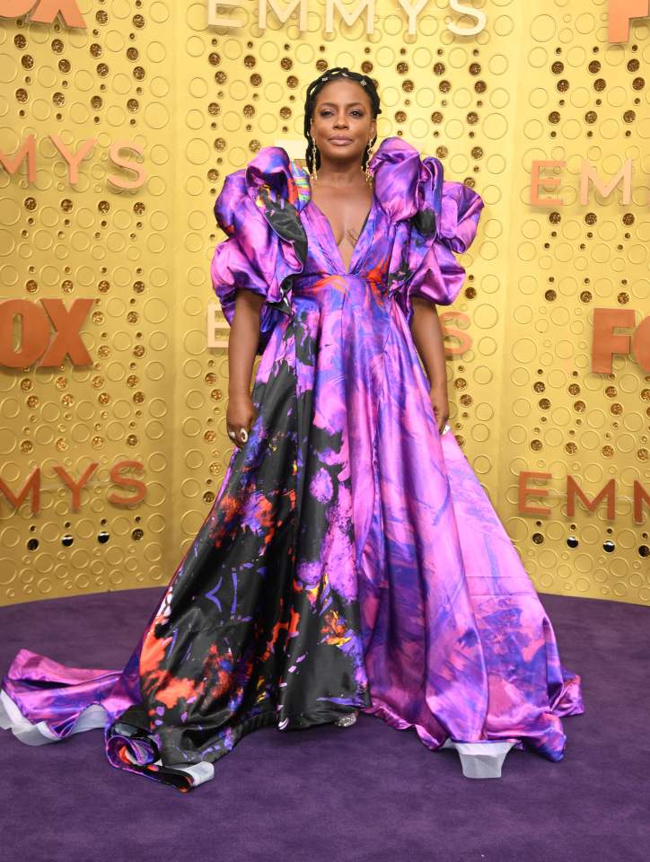  When They See Us actress Aunjanue Ellis was certainly unmissable in this striking purple gown