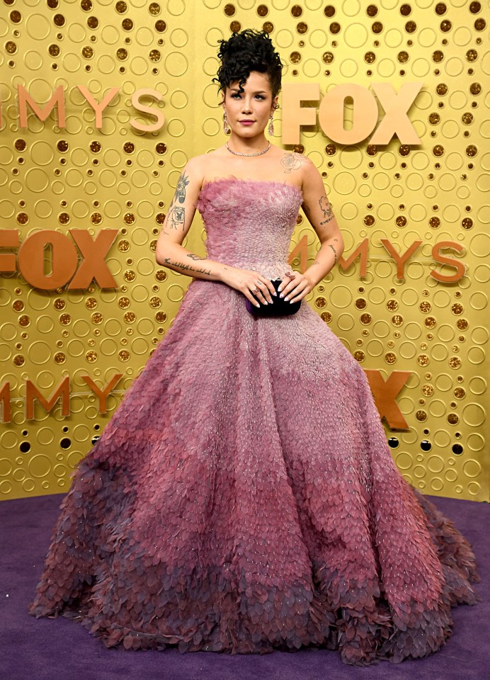  Halsey gave off fairytale vibes wearing a pink, strapless Rami Kadi dress