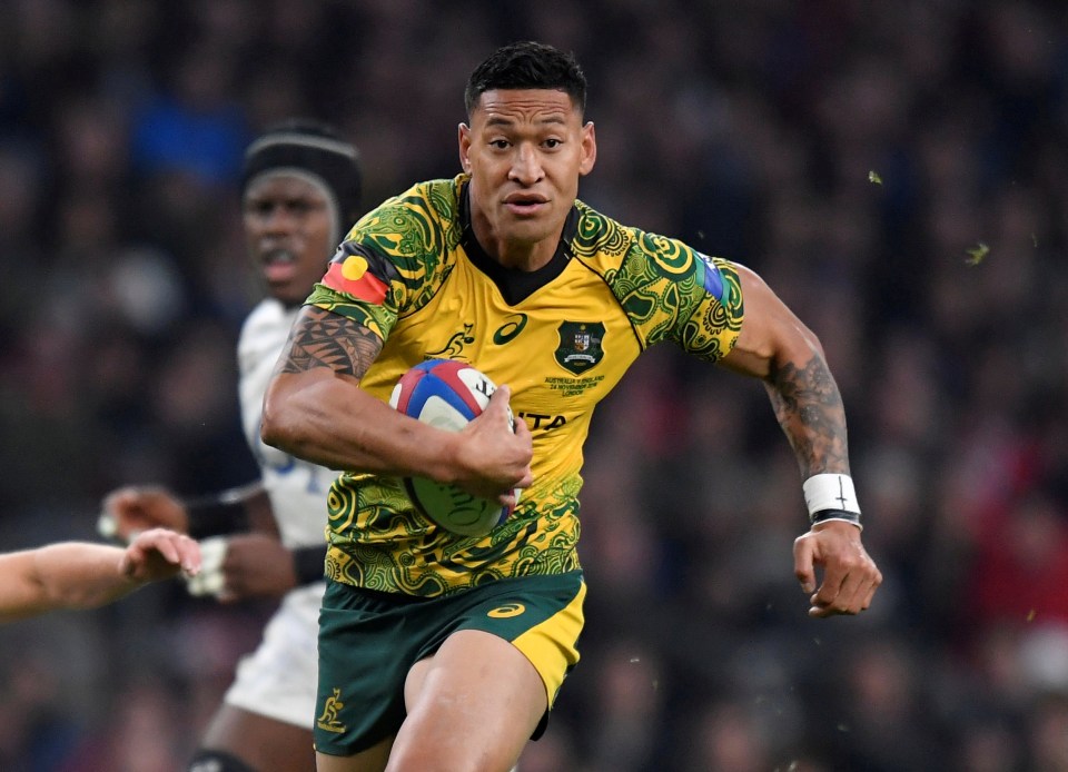  Israel Folau had played rugby league for Australia before switching codes